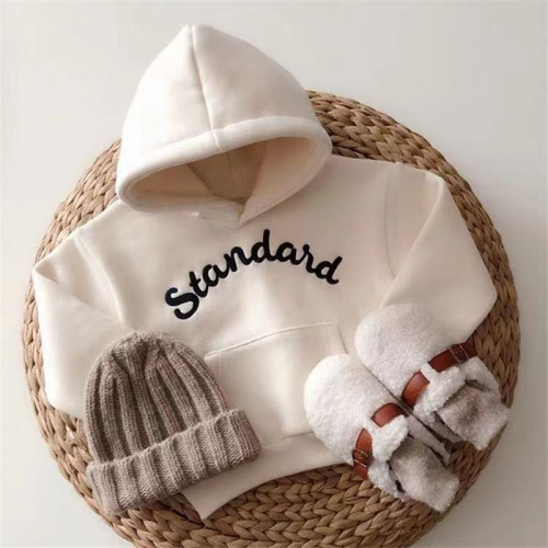 Children's Plush sweater leisure western style Hoodie