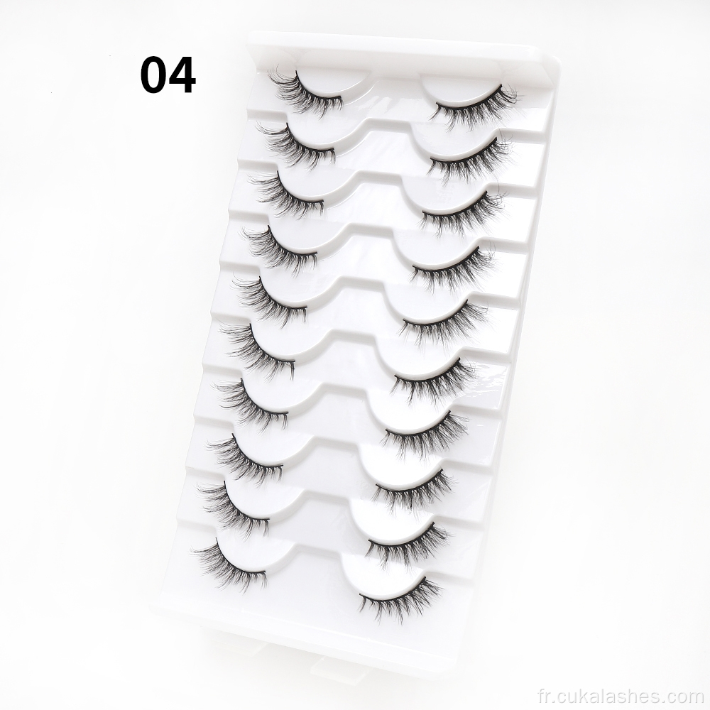 Half Set Classic Lashes Extensions de cils à moitié réglées