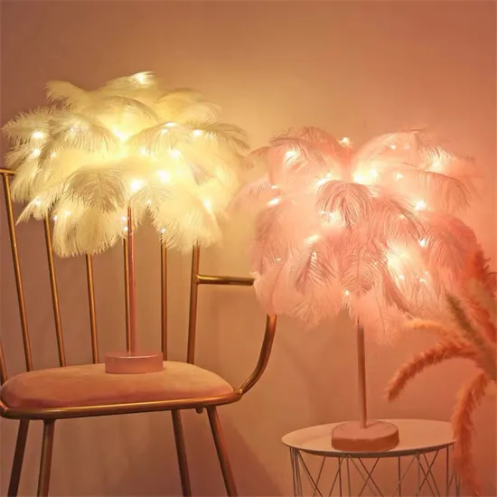 Feather Remote Fairy Lamp Night Light for Home Living Room Bedroom Party Wedding Decorative