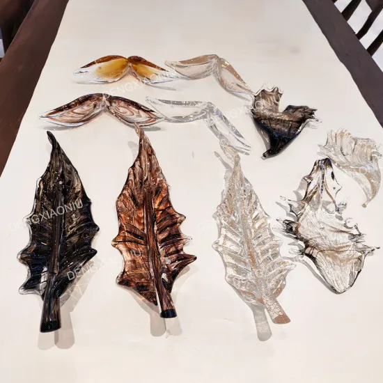 Nordic Design Moroccan Hot Selling Art Glass Leaves Bead Chandelier