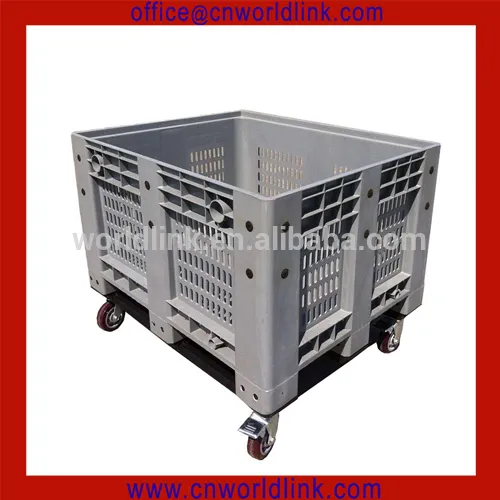 1000kgs Heavy Duty Plastic Pallet Boxes Trolley