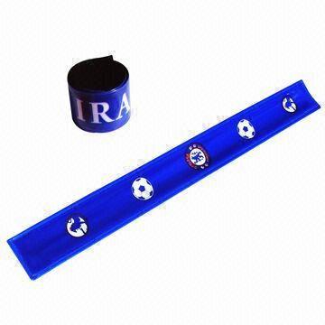 PVC Slap Bracelets, Available in Various Colors, Customized Logos are Welcome