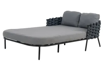 Aluminium Garden Sets Sun Lounger Patio Furniture Set LM24-9020 - 2pcs Lounger Set With Side Table