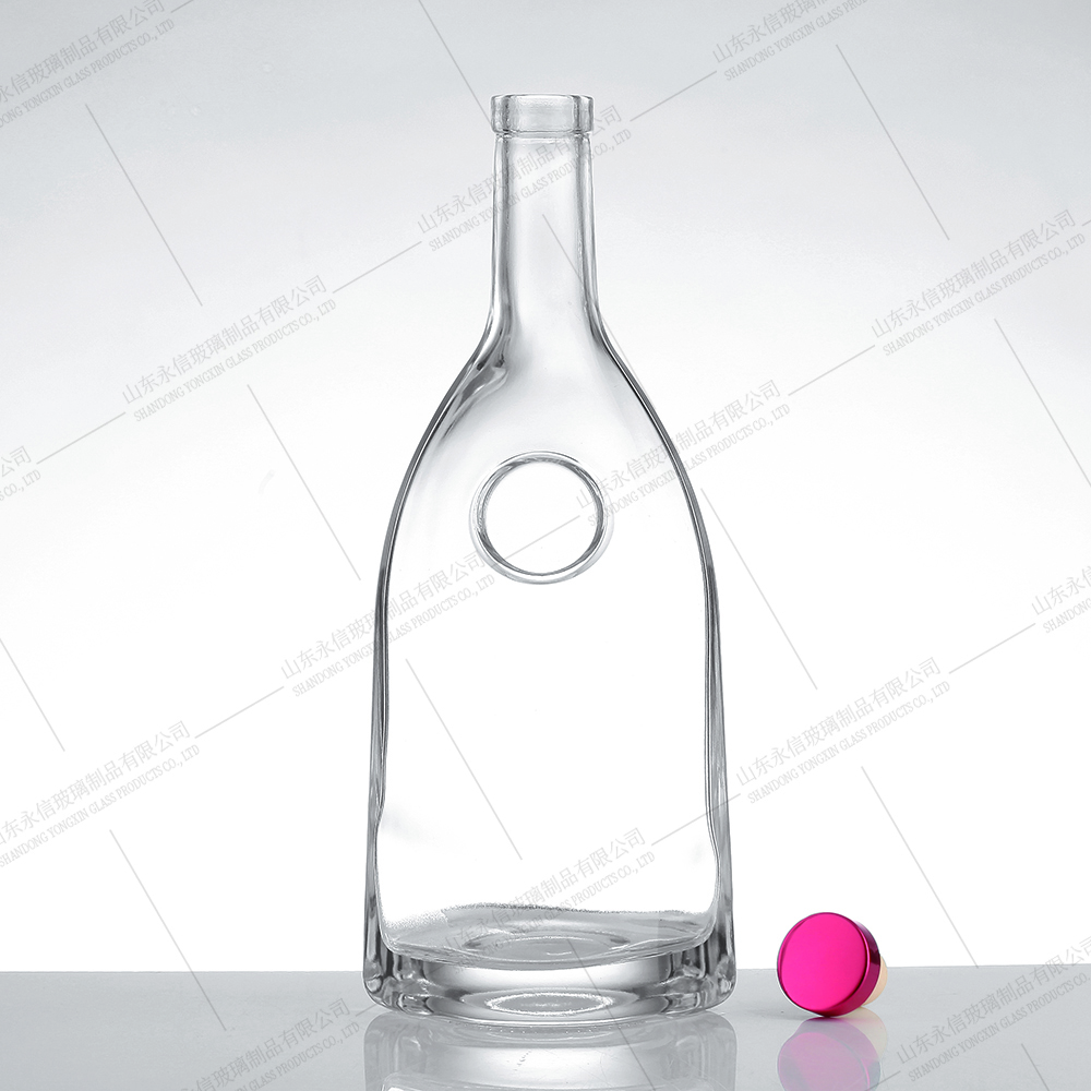 Custom wholesale glass bottles for whiskey brandy water