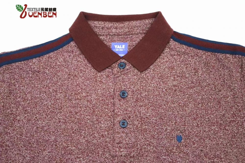 Polo de hombre de punto melange con cinta