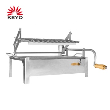 Parrilla portatil con sistema de elevacion, acero inoxidable, accesorio para caja junior China, barbacoa, cocina al aire libre