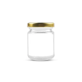 Jar de vidrio de 140 ml con tapa de metal