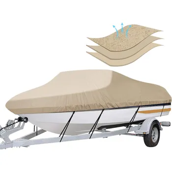 Custom Size Durable Boat Tarp Cover - Heavy Duty Waterproof All Weather Boat Cover