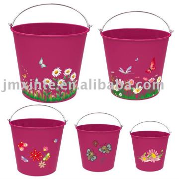 garden painted bucket