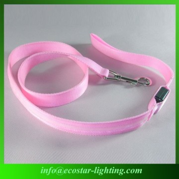 High brightness glowing pet dog leash in dark night