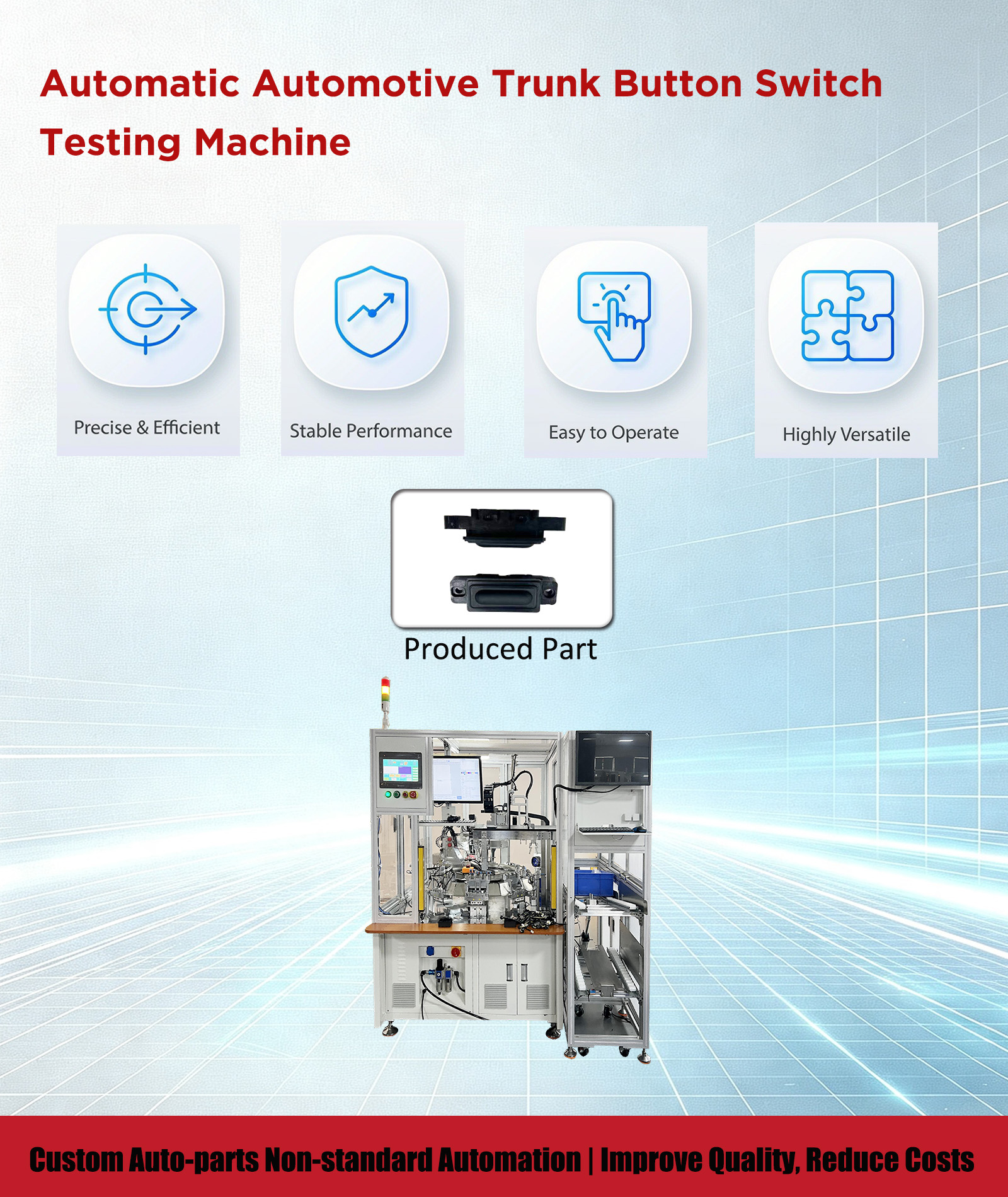 Automatic Automotive Trunk Button Switch Testing Machine product 1