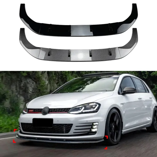 Custom Front Lip Spoiler Modification for Volkswagen Golf 7, High, 7 Golf MK7 GTI & R Models (2013-2016)