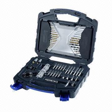 100-piece combination drill and bit set