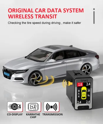 Digital LCD TPMS for Suzuki Ignis 2012-2018 - Auto Pressure Monitoring System with Security Alarm