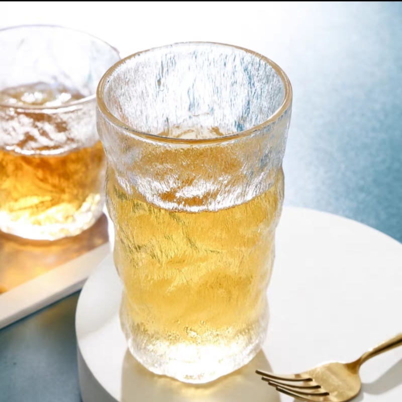 Domestic transparent glass cup for tea drinking