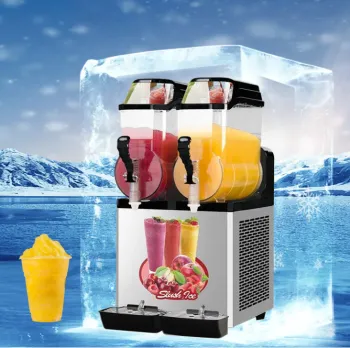 Mini Granizado de Hielo Usada con 2 Tanques Stainless Steel - Slush Machine