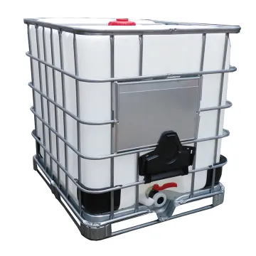 Steel Cage Protected PE Tote IBC Water Tank Container with Rainproof Cover