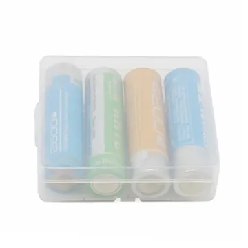 Pack of 4 18650 AA Plastic Battery Box - Transport and Storage Solution for Batteries