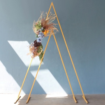 Gold Iron Triangle Balloons Arch for Wedding and Birthday Ceremonies