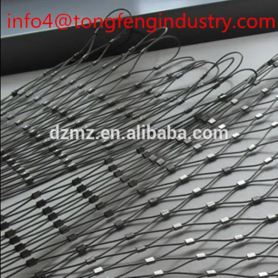 Stainless steel rope wire mesh zoo fence mesh