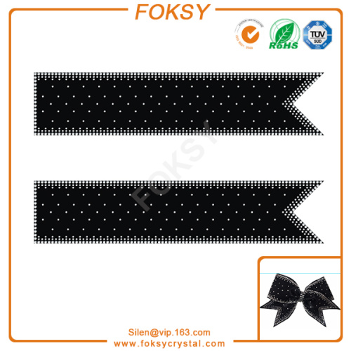 Dotted maple Leaf rhinestone transfer for cheer bows