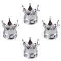 New Crown Modified Tire Valve Cap Chrome Crown Car Tire Air Valve Stem Screw Caps Cover Wheel Rims Car Interior Accessories