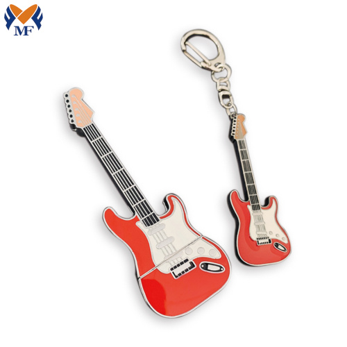 Souvenir Gift Metal Custom Guitar Keychain