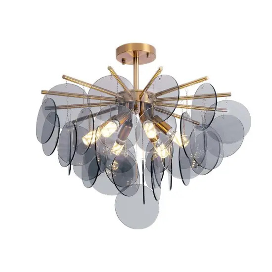 INSHINE Grey Glass Abstract Pendant Light
