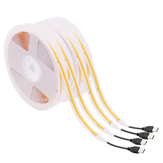 Ra90 480LEDs 8mm White Flex LED COB Strip 5V with USB