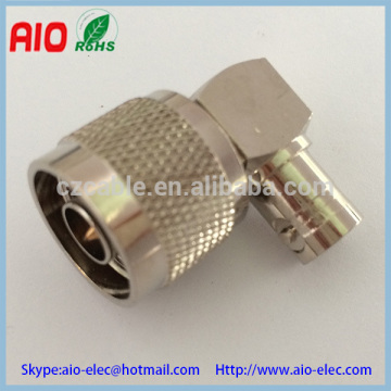 90 degree right angle RF connector N male to BNC female adaptor