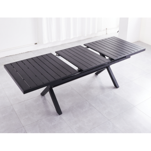 Aluminum Plastic Wood Composite Expandable Garden Table