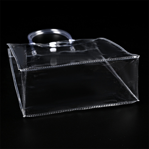 Low MOQ Pvc Handle Clear Waterproof Cosmetic Bag
