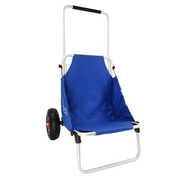 Hot Sale Heavy Duty Fold-Up Beach Cart with Fishing Chair and Rod Holder