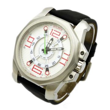 Stainless Steel Rim Design Quartz Watch