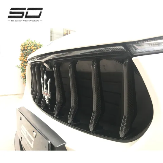 M Design Dry Carbon Fiber Front Center Grille Decoration Cover Set for Maserati Levante - 9 Pieces