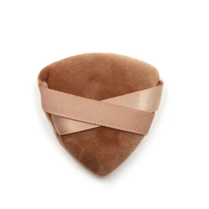 Velour Velvet Triangle Powder Puff for Loose Powder Makeup