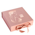 Luxury Magnetic Cardboard Paper Folding Boxes With Ribbon