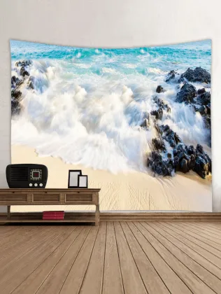 Tapestry Wall Hanging Ocean Beach Sea Series Tapestry Great Wave Reef Tapestry for Bedroom Home Dorm Decor
