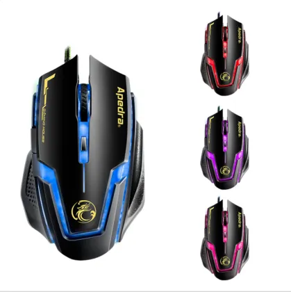 Professional Gaming Mouse with LED Optical USB for PC and Laptop: Silent and Designed for Gamers