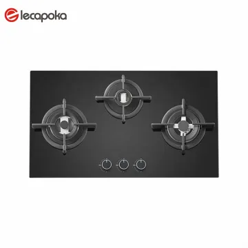 low price 3 burner gas stove glass top