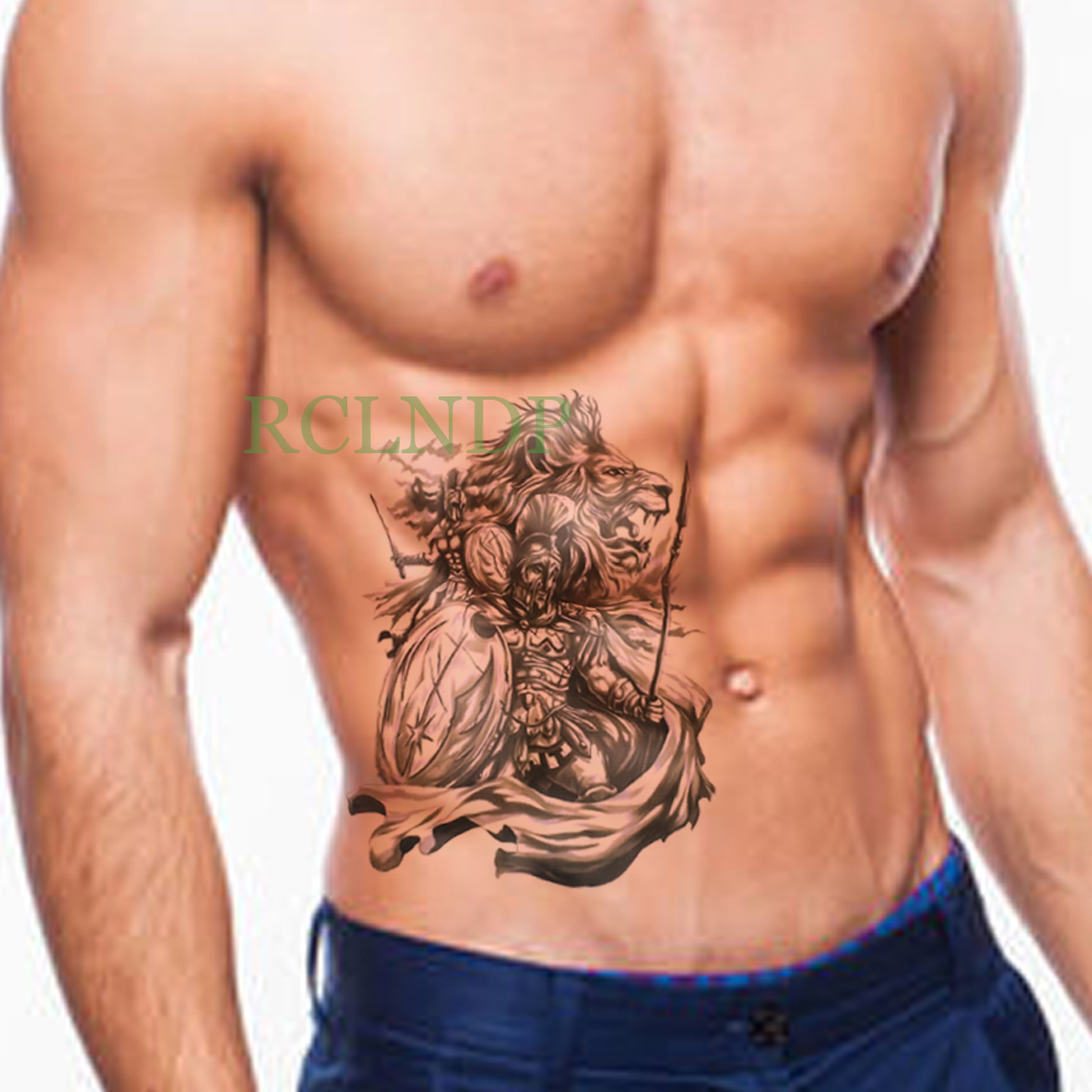 Waterproof Temporary Tattoo Sticker Ancient Rome Spartan Warrior Hero Lion  Tatto Stickers Flash Tatoo Fake Tattoos For Men - Temporary Tattoos -  AliExpress