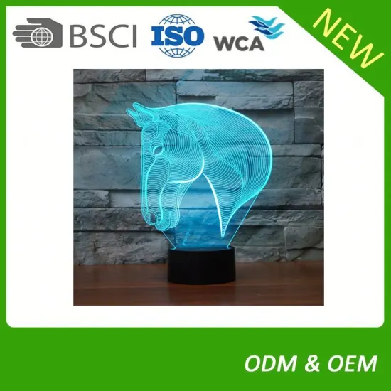 Maufacture 3D Optical Illusion table led lamp night light mini led lights for crafts