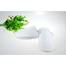 White Cotton Waffle Slippers