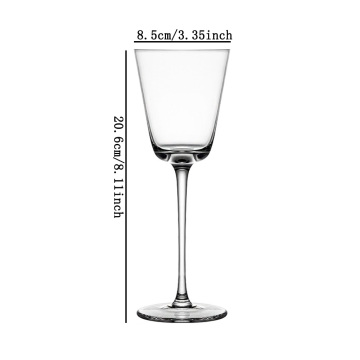 Factory Wholesale Modern Luxury Lead Free Crystal Glass Wine Glass Thin Stem Martini Cup
