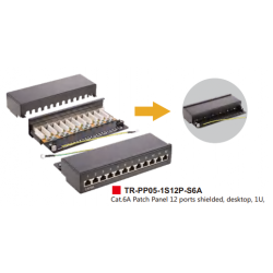 1U Cat.6A Shielded Patch Panel 12 Ports Desktop