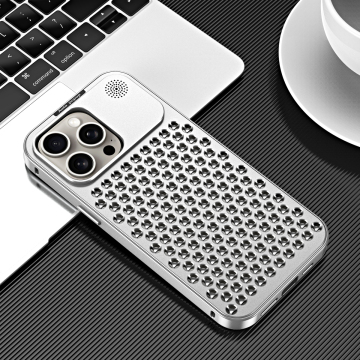 Aluminum Alloy Honeycomb Heat Dissipation Phone Case for iPhone 14/13/15 Pro Max