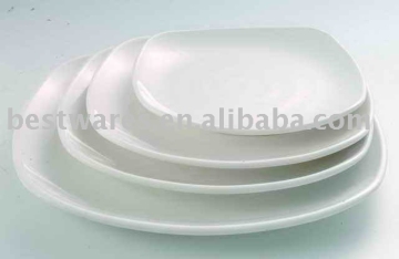 Melamine square dinner plates