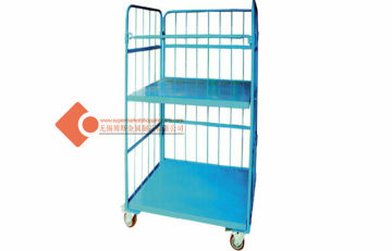 Transport Folding Mesh Collapsible Wire Containers Blue With Double Layers