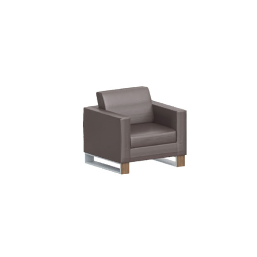 Modern Office Furniture Leather Sofa Metal Leg