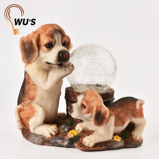 Hot sale best design solar resin outdoor lighting outdoor resin animal shape light